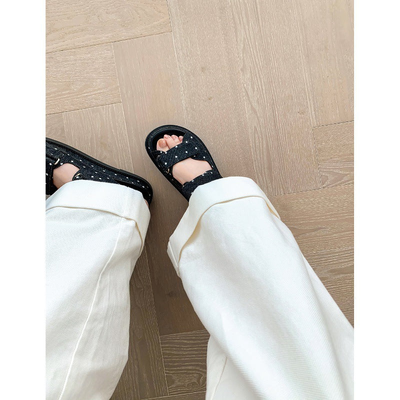 Dame Komfort Casual Slingback Sandaler med justerbare Remme Stilla