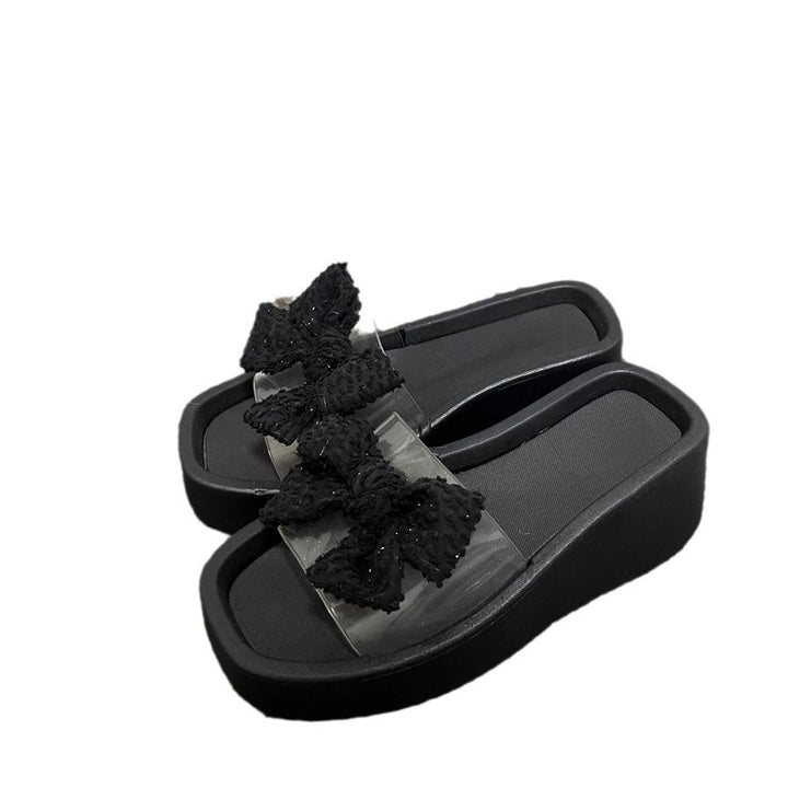Dame platform sandaler med legende bånd detalje Stilla