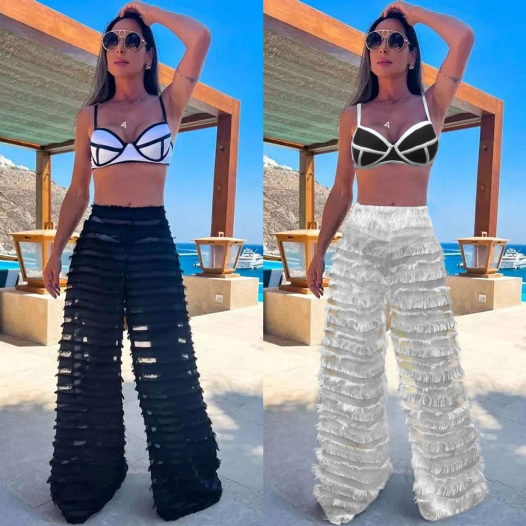 Dame bikini sæt med elegant flæsedesign og moderne snit Stilla
