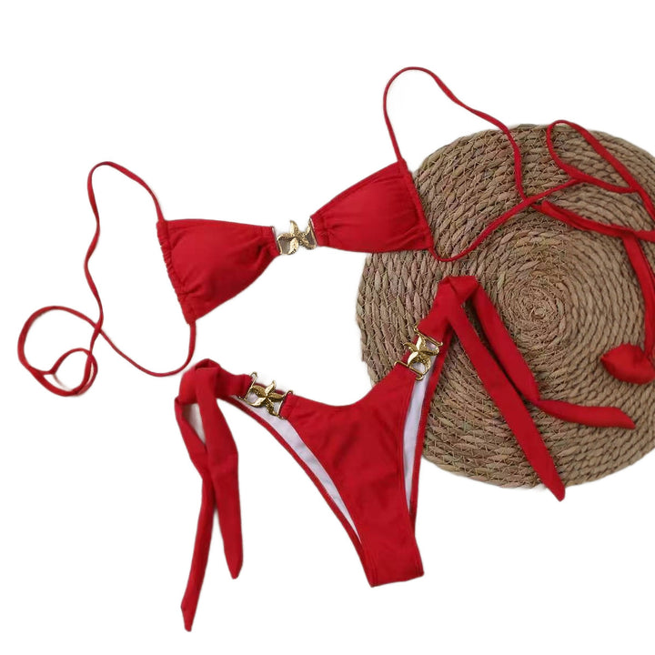 Dame Bikini-sæt med elegante spænder Skovae