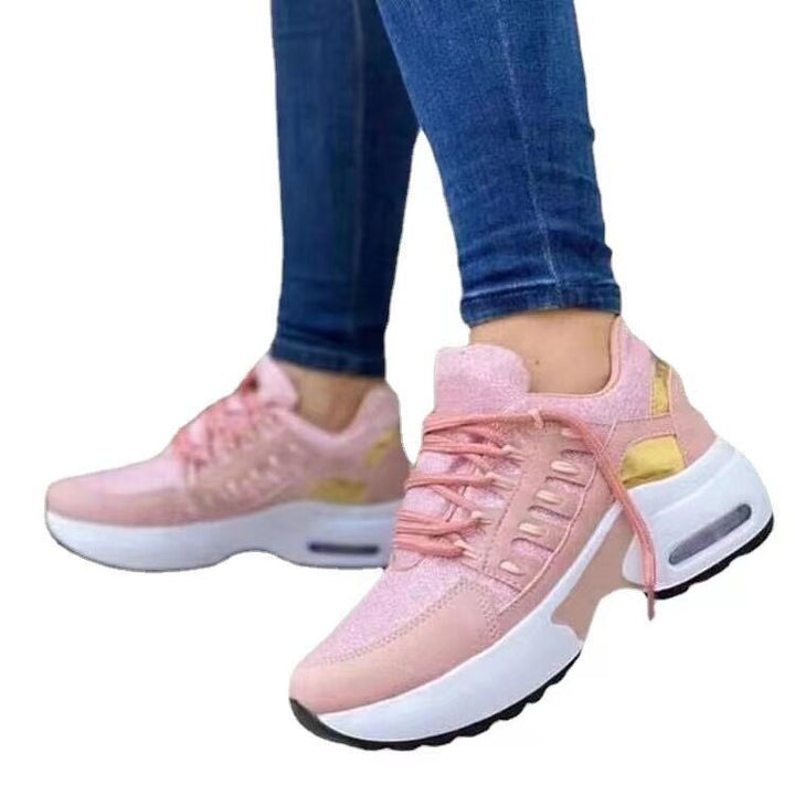 Dame Sporty Sneakers med åndbart mesh-overflade og stødabsorberende indersål Stilla