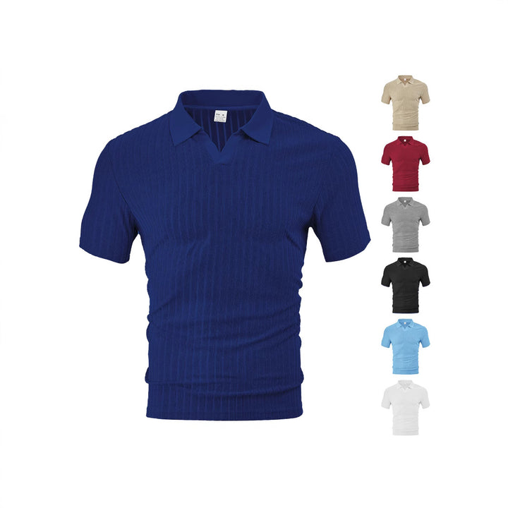 Herrer kortærmet polo shirt lavet af åndbart strukturmateriale Stilla