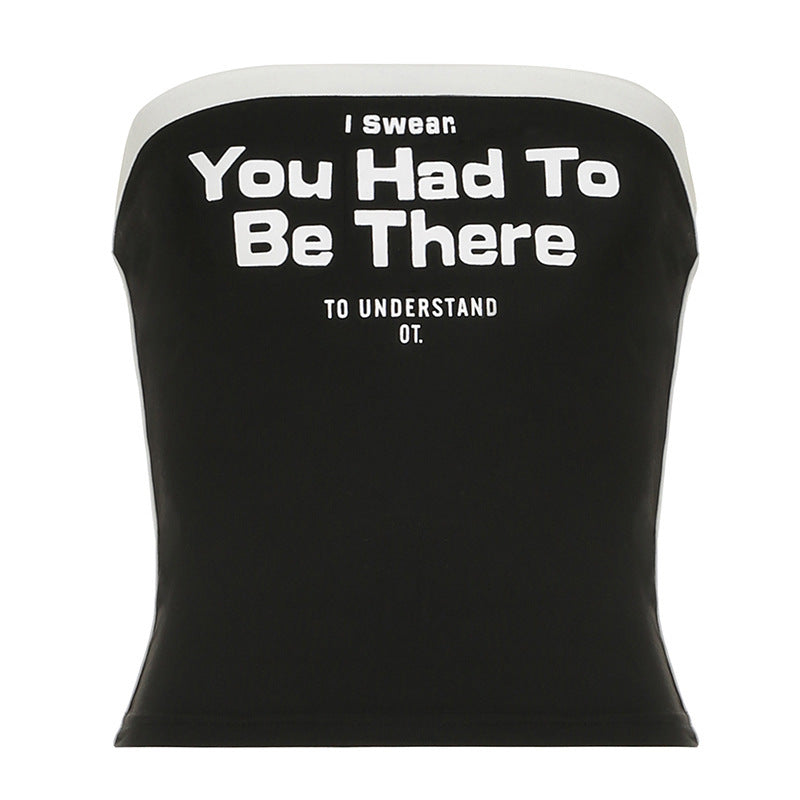 Dame Off-Shoulder Overdel med trendy skrift Stilla