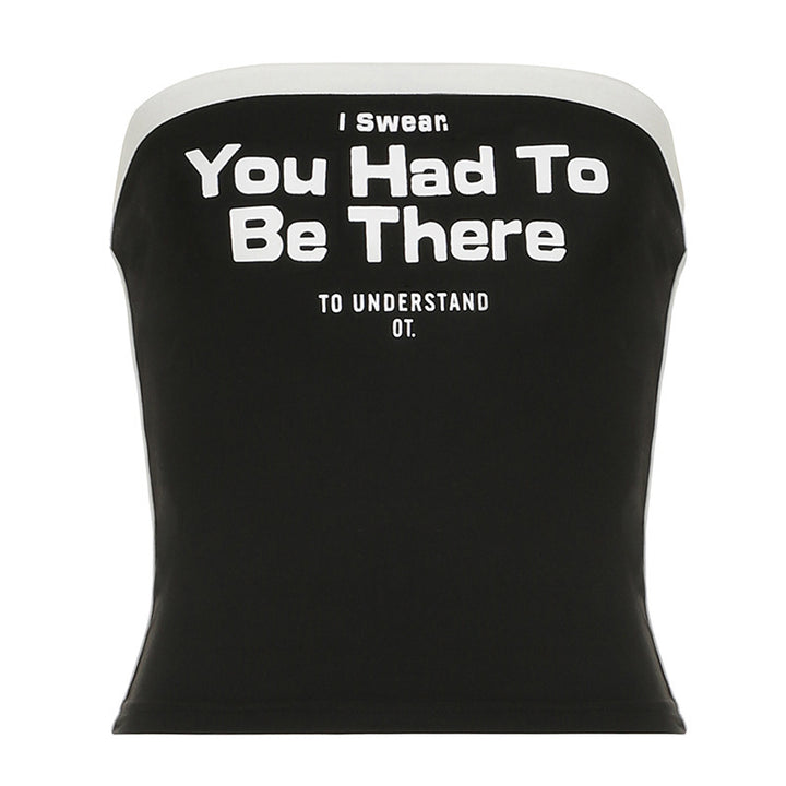 Dame Off-Shoulder Overdel med trendy skrift Stilla