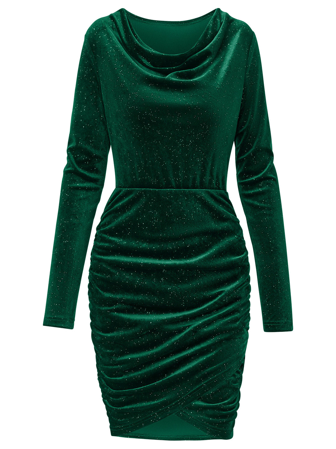 Dame Elegant Vindt kjole i blank velour Stilla