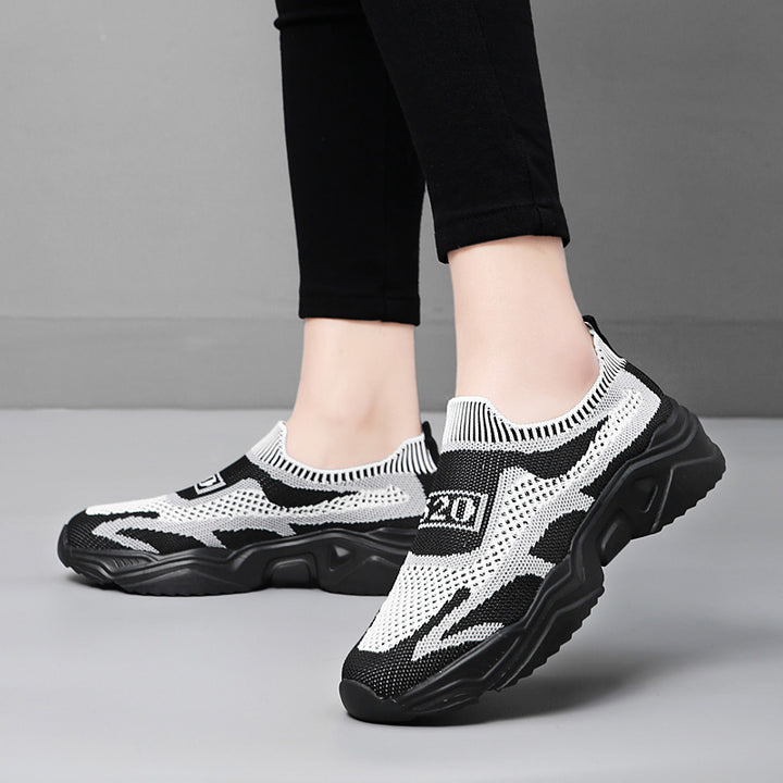 Damer nan sømløs strik-sneaker med sokk-lignende indgang og formet komfortsål Skovae