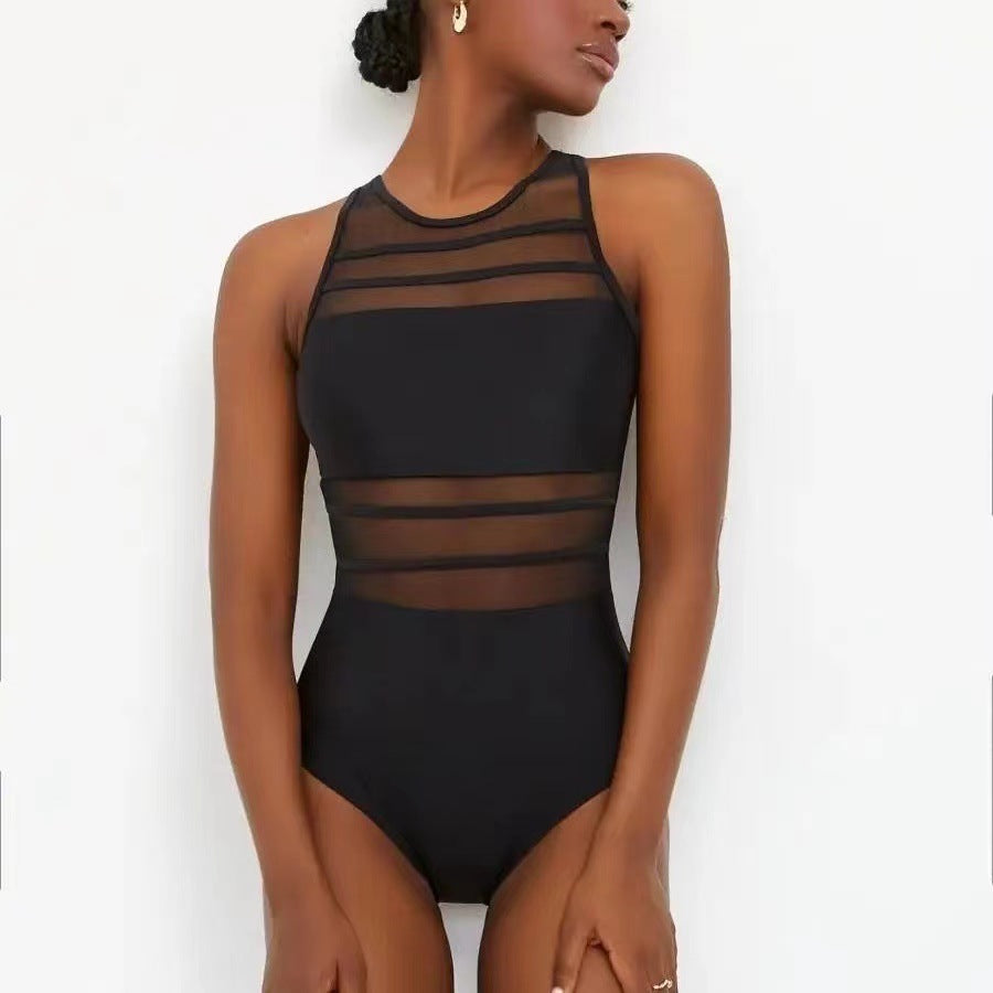 Dame Sporty jumpsuit med gennemsigtige indlæg Skovae