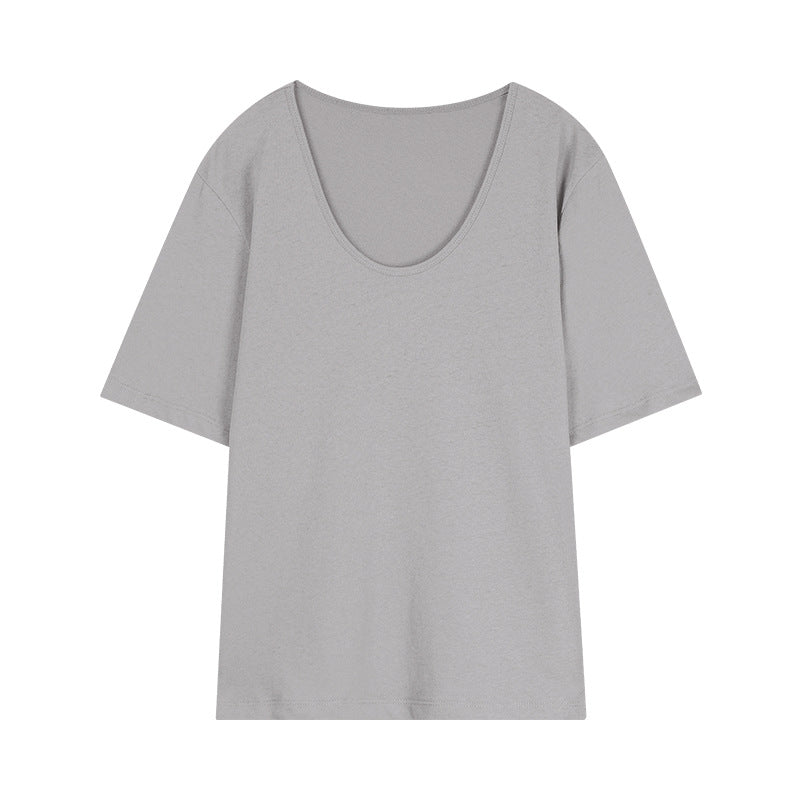 Dame blød T-shirt med rummelig rund halsudskæring og afslappet pasform Stilla