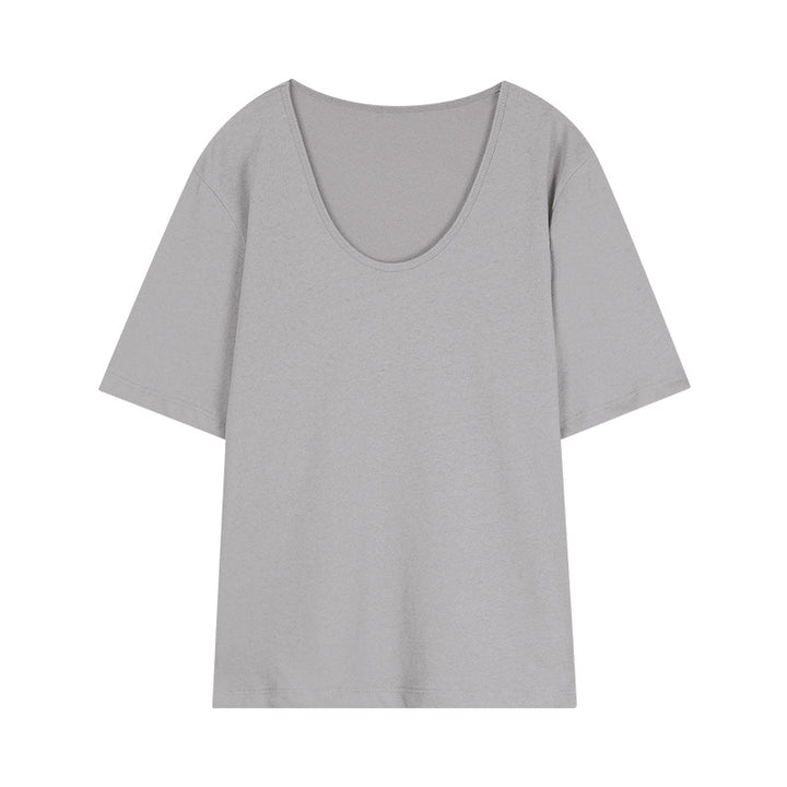 Dame blød T-shirt med rummelig rund halsudskæring og afslappet pasform Stilla