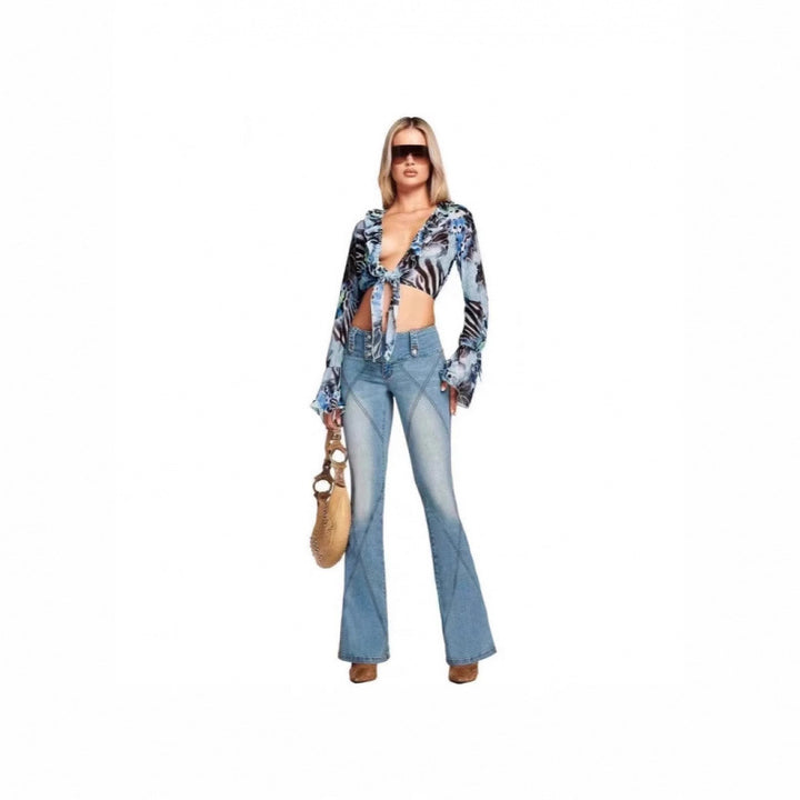 Dame flare jeans Stilla
