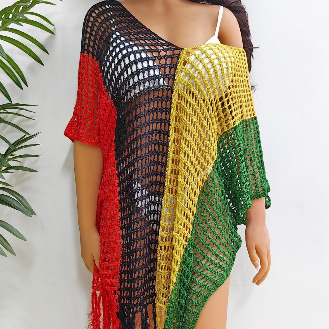 Dame luftig-transparent strandponcho Skovae