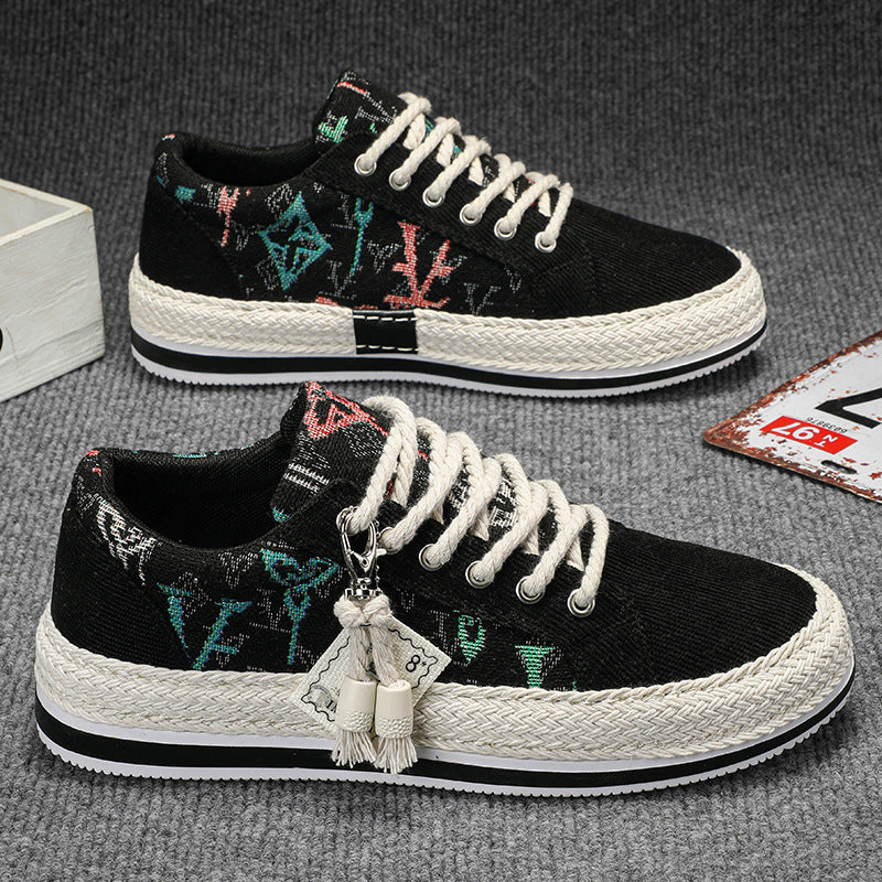 Dame Fritid Espadrille Sneakers med dekorativt Charm-detalje Stilla