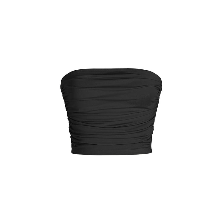 Kvindernes bandeau top med flæse detaljer og elastisk talje Stilla