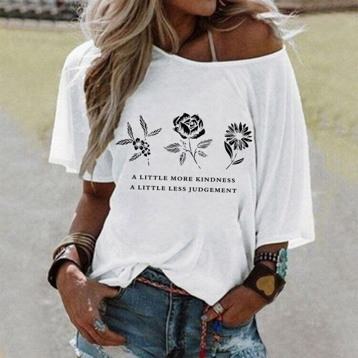 Dame Størrelse Grafisk T-Shirt Stilla