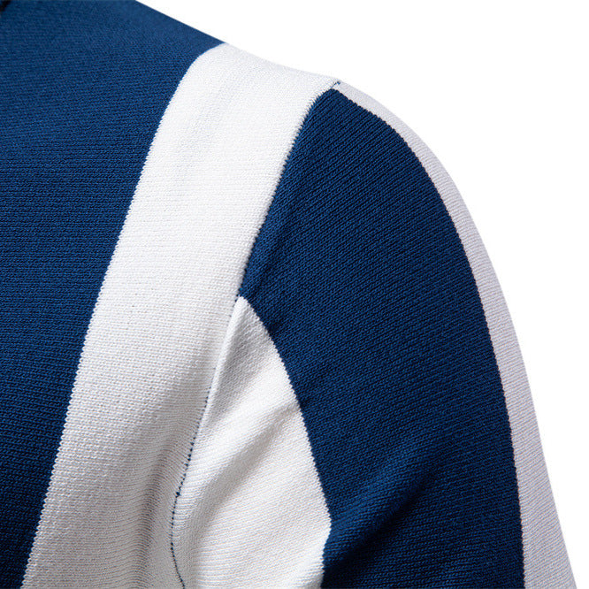 Herre kortærmet polo-shirt med trendy striber Stilla