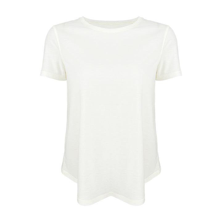 Dame afslappet T-shirt med åndbart funktionsmateriale og generøs skæring Stilla