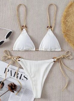Dame Bikini-sæt med raffinerede tessellationsdetaljer og justerbare stropper Stilla