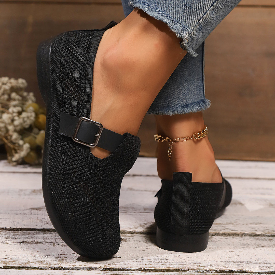 Dame behagelige slippers med åndbart overmateriale og elastisk pasform Stilla