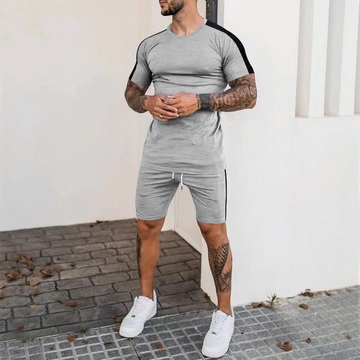 Herrer Sporty Kortærmet T-shirt og Shorts Sæt Stilla