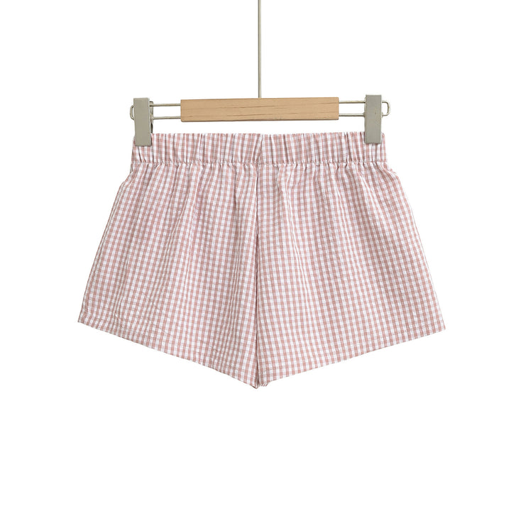 Dame afslappede kargo shorts med elastisk talje og knapdetaljer Stilla