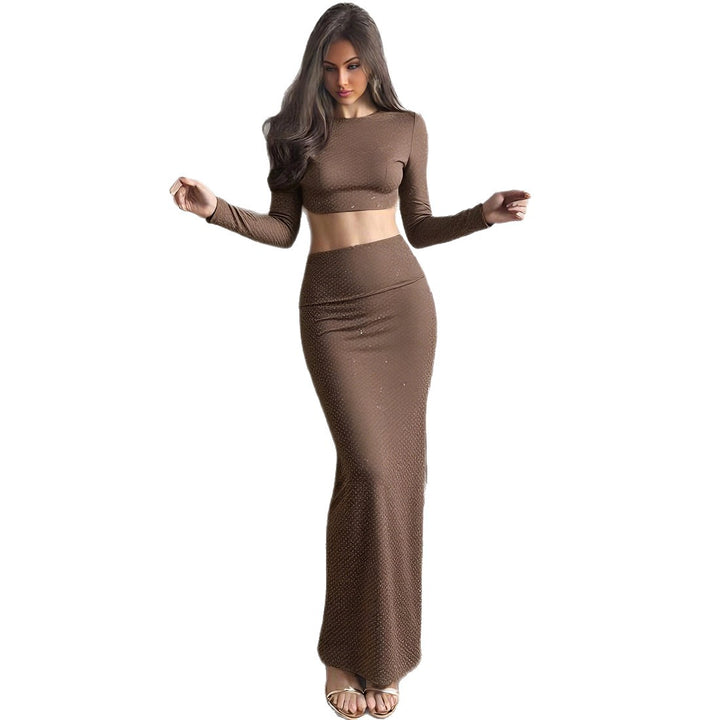 Damer Elegant Maxikjole med raffineret Cut-Out og højhalset design Skovae