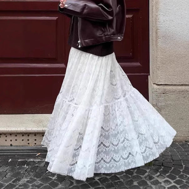 Damer Elegant spidse nederdel med voluminøst snit og lagdelt design Stilla