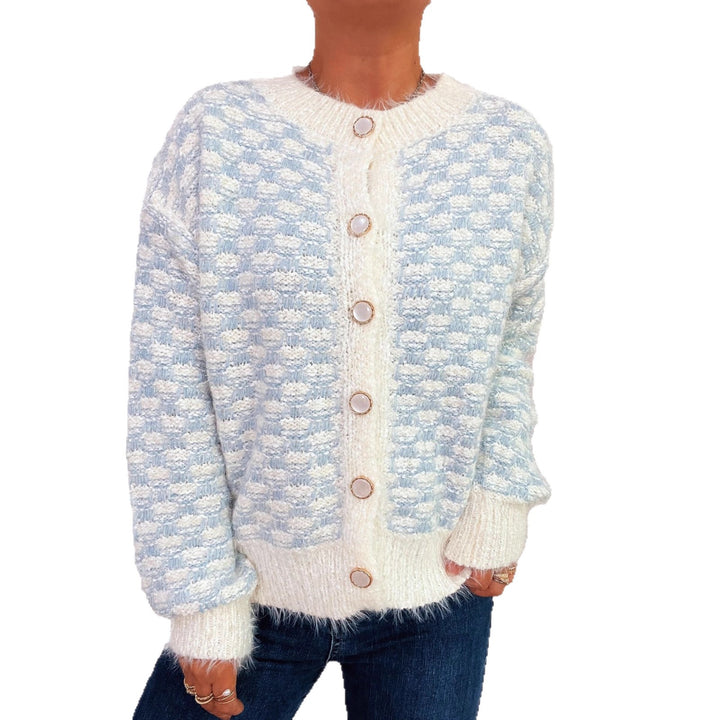 Kvindernes fluffy cardigan med fashionable knapdetalje struktur og afslappet pasform Stilla