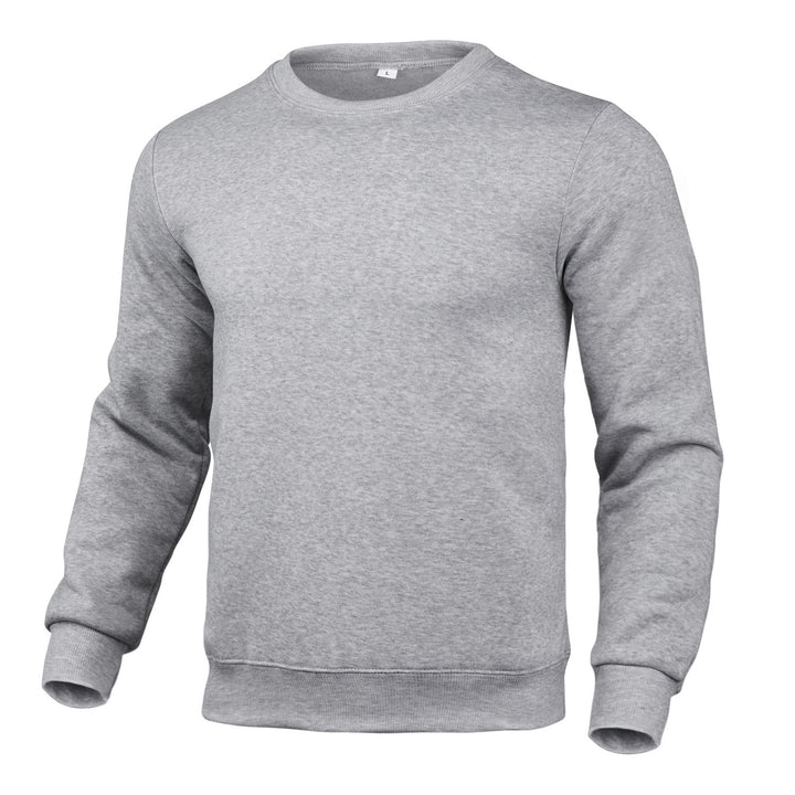 Herre komfortabel crew neck sweater lavet af højkvalitets bomuldsblanding Skovae