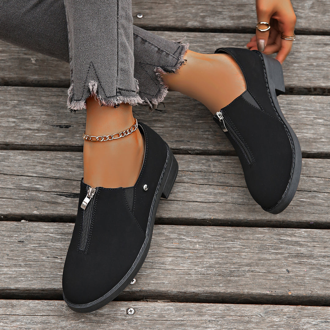 Dame trendy clogs med elegant lynlås og skridsikker sål Stilla