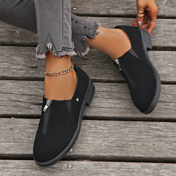 Dame trendy clogs med elegant lynlås og skridsikker sål Stilla