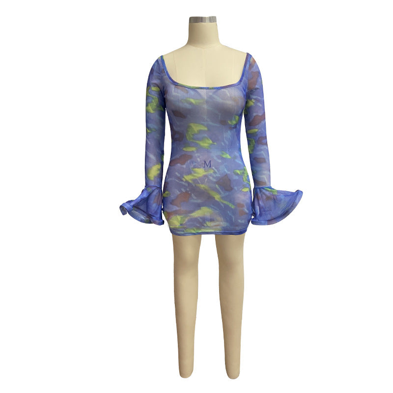 Dame Transparent Minikjole Stilla