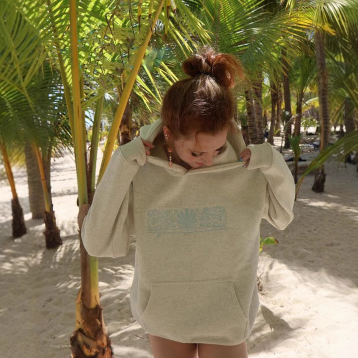 Kvindernes oversized hoodie med kreative grafik og komfortabel pasform Skovae