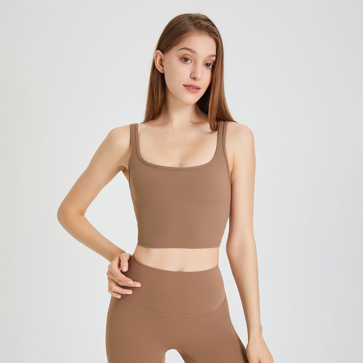 Stilla | One Piece Sports Bra Dobbelte Skulderstropper Samlet Yoga Undertøj