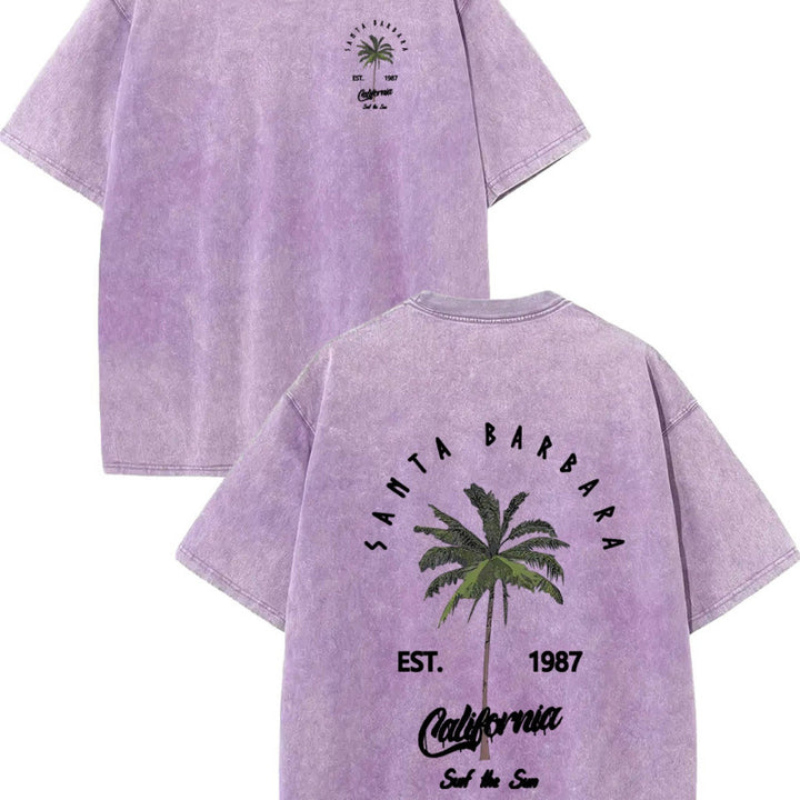 Dame Vintage T-shirt med Santa Barbara grafik og afslappet pasform Stilla