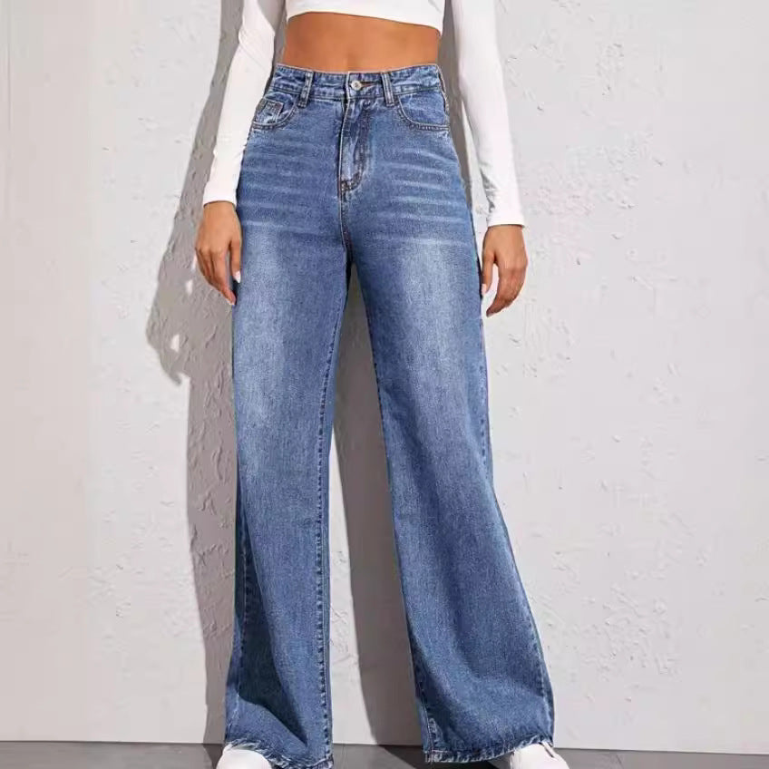 Damer vidt skårne høj talje jeans i casual look Skovae