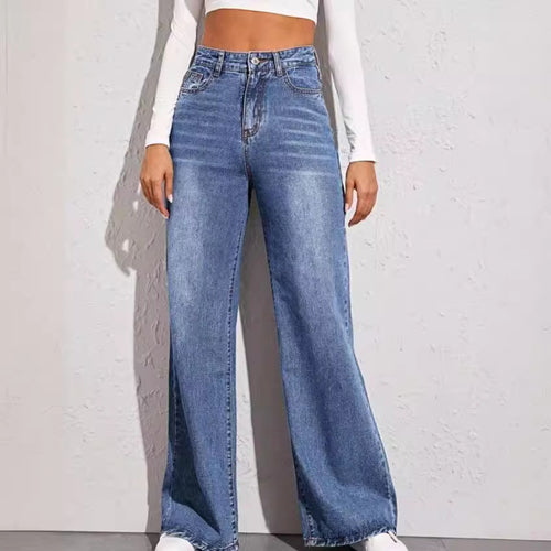 Damer vidt skårne høj talje jeans i casual look Skovae