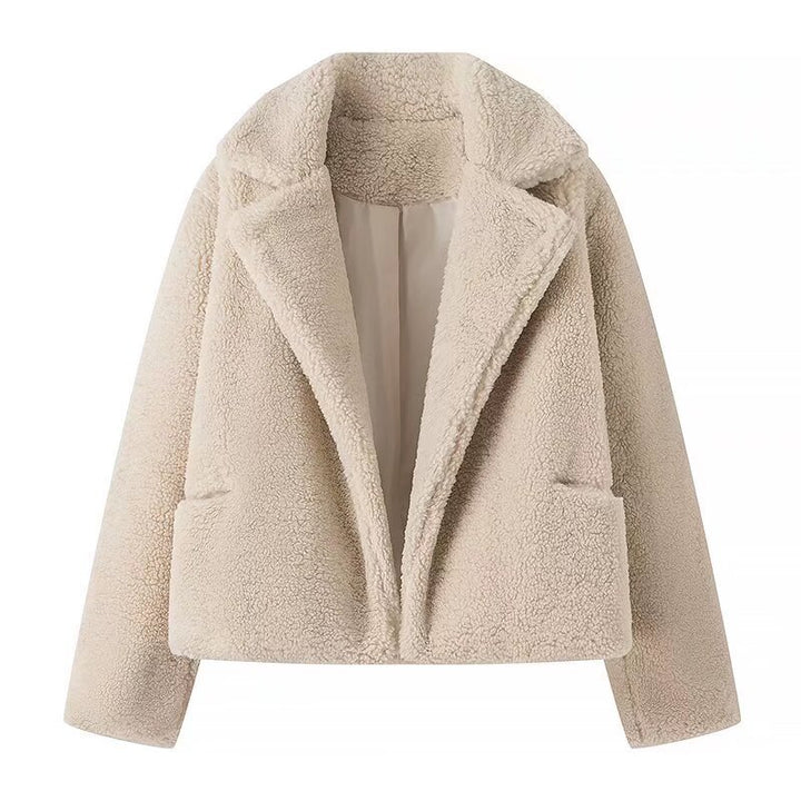 Dame kramme teddy jakke med moderne revers Stilla