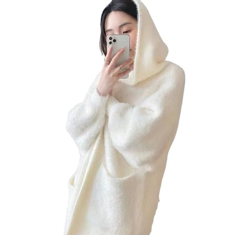 Kvinder Fluffy Cardigan med Praktiske Lommer og Casual Snit Stilla
