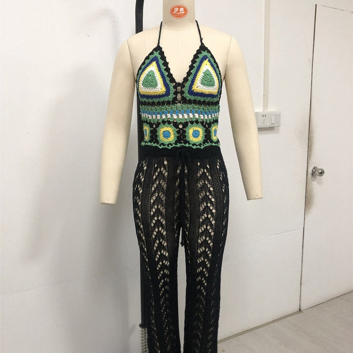 Dame hækle-bikini top med legende geometrisk design Skovae