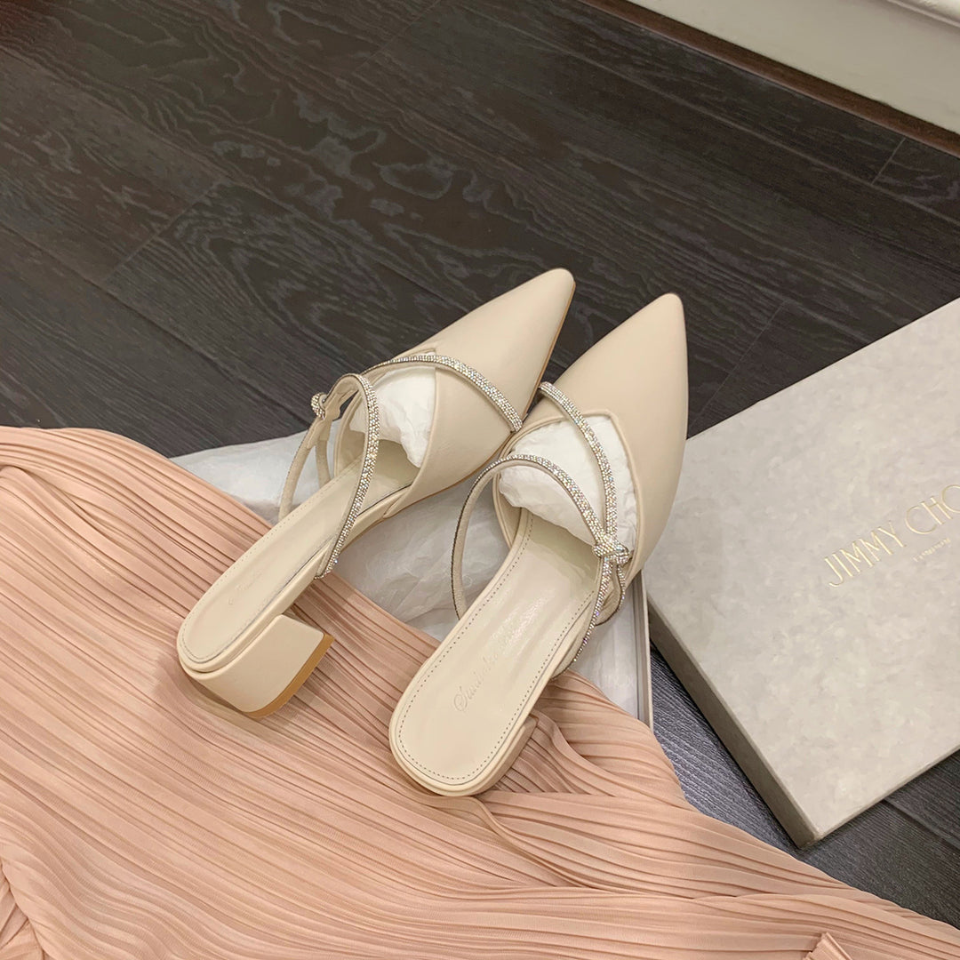 Dame Sling-sandaler med elegant rem og funklende detalje Stilla