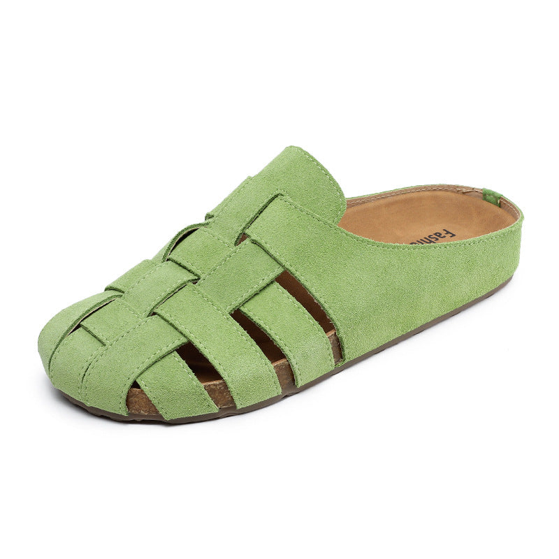 Dame Stilfulde Offene Slides Mules med Flettet Design Stilla