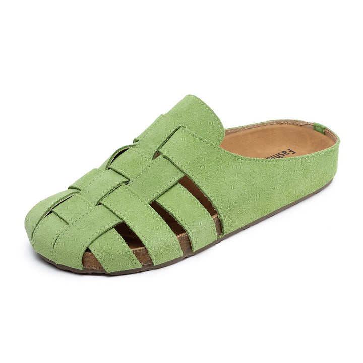 Dame Stilfulde Offene Slides Mules med Flettet Design Stilla