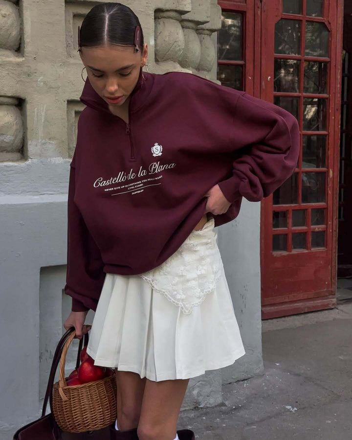 Kvinders sweatshirt med høj krave Stilla