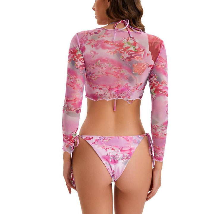 Dame Sporty Longsleeve Bikini-Sæt Skovae