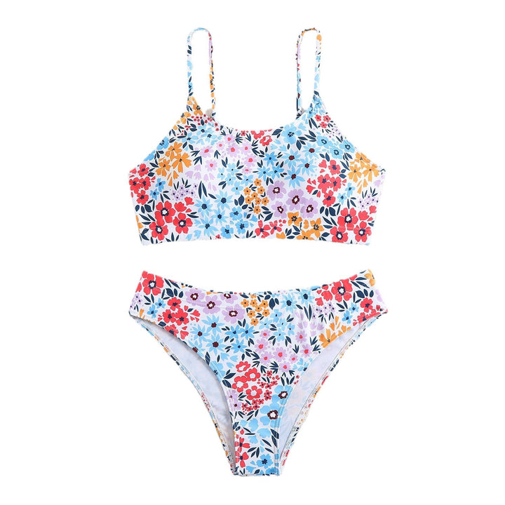 Femme Floral Print Bralette Bikini Sæt Stilla