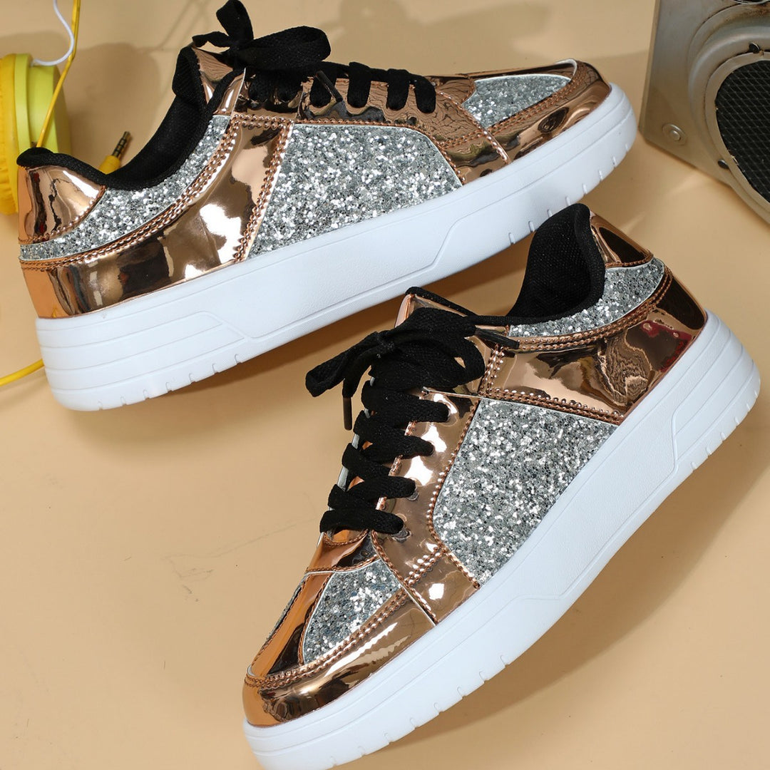 Dame Mode Glimmer-Sneakers Stilla