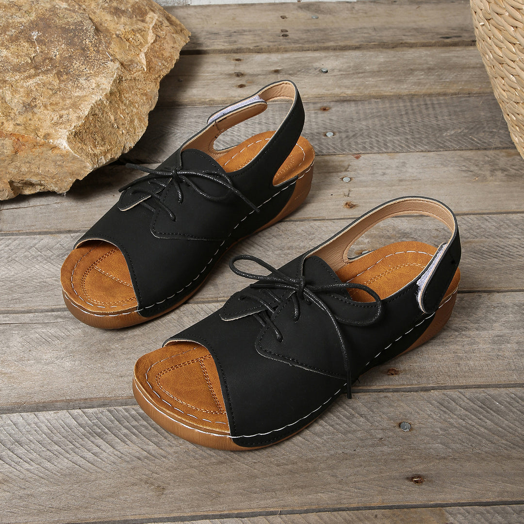 Dame sling-sandaler med elegant snøring og ergonomisk fodseng Stilla