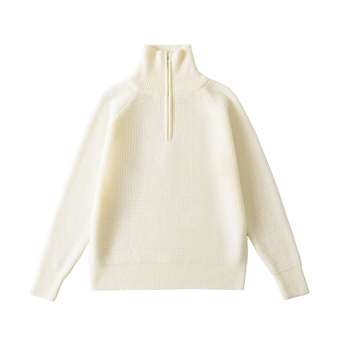 Dame Blød Finstrik Pullover med Ståkrave Stilla