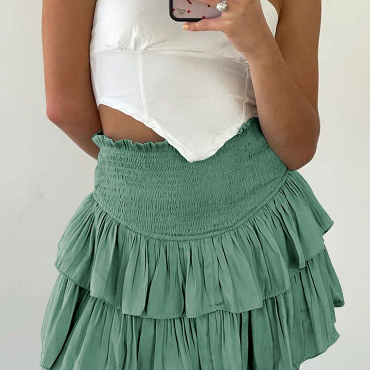 Dame luftig rynket shorts-nederdel Stilla