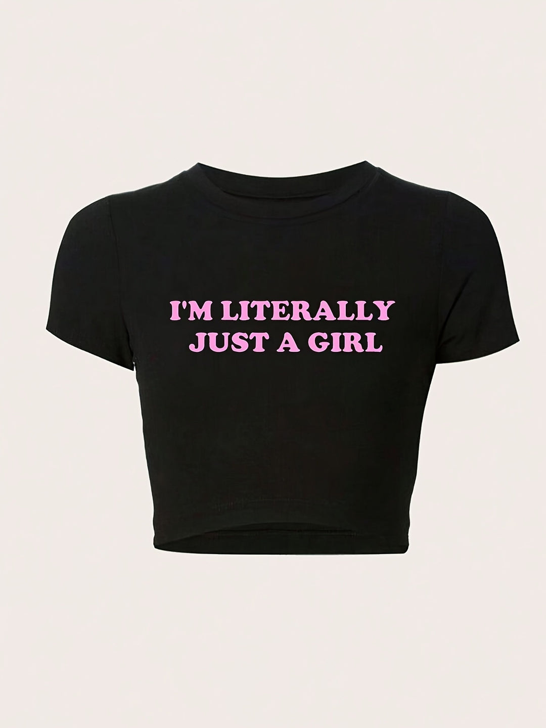 Dame Crop-T-Shirt med muntert kirsebærmotiv Skovae